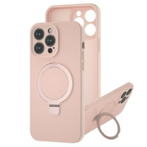 ELEHOLD for iPhone 11 Pro Max Case with Invisible Magnetic Stand, Compatible with MagSafe, Slim Fit Liquid Silicone Gel Cover for iPhone 11 Pro Max,Pink