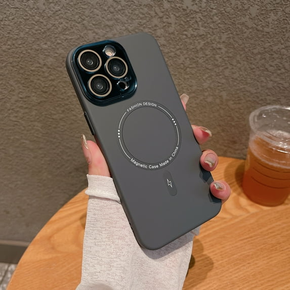 ELEHOLD for iPhone 11 Pro Max Case Matte Hard PC Back Slim Lightweight with Full Camera Lens Protection Strong Magnetic Compatible with Mag Safe Shockproof Case for iPhone 11 Pro Max,darkgray