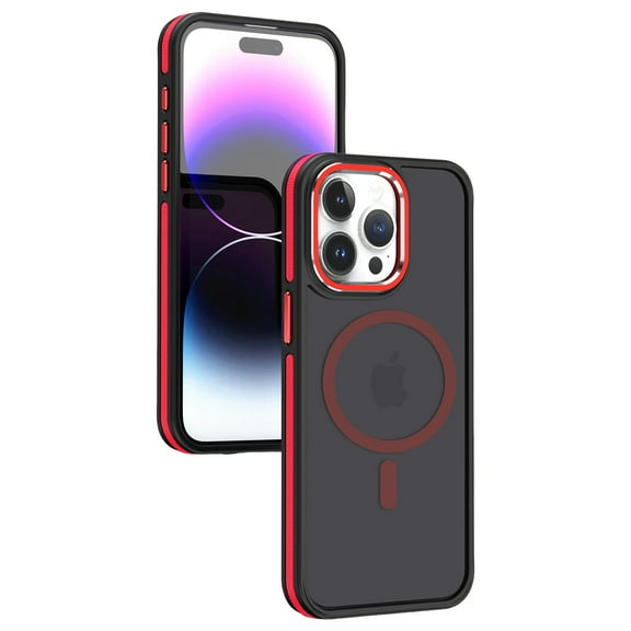 ELEHOLD for iPhone 11 Pro Max Case Matte Translucent Case Slim Thin Lightweight Compatible with MagSafe Magnetic Anti-Fingerprint Shockproof Case for iPhone 11 Pro Max,red