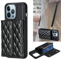ELEHOLD for iPhone 11 Pro Max Case Wallet with Credit Card Holder Crossbody Lanyard, Soft PU Leather Magnetic Flip Folio Purse Case for iPhone 11 Pro Max,Black