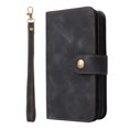 thumbnail image 1 of ELEHOLD for iPhone 11 Pro Max Flip Leather Wallet Case with Card Holders Kickstand Magnetic Clasp Lanyard Crossbody Shoulder Strap Shockproof Protective Case,Black, 1 of 7