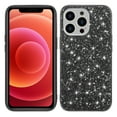 thumbnail image 1 of ELEHOLD for iPhone 11 Pro Max Glitter Sparkle Bling Case, Shiny Powder Rough Surface TPU Rubber Anti-Scratch Shockproof Classical Fashion Slim Case for Women Girls, Black, 1 of 6