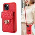 thumbnail image 1 of ELEHOLD for iPhone 11 Wallet Case with Card Holder, PU Leather Shockproof Crossbody Case with Metal Snap Adjustable Strap Lanyard Compatible with iPhone 11,Red, 1 of 1