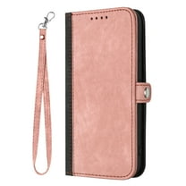 ELEHOLD for iPhone 11 Wallet Case with Detachable Wrist Strap Handbag, Luxury PU Leather Flip Soft TPU Built-in Magnetic Card Slots Kickstand Function Shockproof Case,Pink