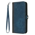 thumbnail image 1 of ELEHOLD for iPhone 11 Wallet Case with Detachable Wrist Strap Handbag, Luxury PU Leather Flip Soft TPU Built-in Magnetic Card Slots Kickstand Function Shockproof Case,Blue, 1 of 7