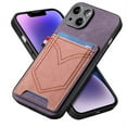 thumbnail image 1 of ELEHOLD for iPhone 11, Wallet Phone Case,Slim Leather Shockproof Lens Protector with Card Slot Anti-Scratch Case Cover,Support Magnetic Car Mount, purple, 1 of 8