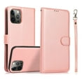 thumbnail image 1 of ELEHOLD iPhone 12 Case / iPhone 12 Pro Case 2 in 1 Walet, Credit Card Holder Detachable Hybrid Protective Slim Hard Shell Magnetic PU Leather Folio Pocket Flip Cover 6.1 Inch,Pink, 1 of 6