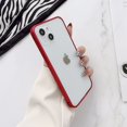 thumbnail image 1 of ELEHOLD for iPhone 12 Mini 5.4 inch Metal Bumper Case, Frosting Matte Metal Frame Case Soft TPU Inner Support Wireless Charging Non-Slip Slim Case for iPhone 12 Mini, Red, 1 of 8