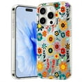 thumbnail image 1 of ELEHOLD for iPhone 12 Pro / 12 6.1" Case Flower Floral Embossed Pattern Crystal Clear Back Soft Shockproof TPU Bumper Slim Lightweight Anti-Yellowing Case, D, 1 of 6