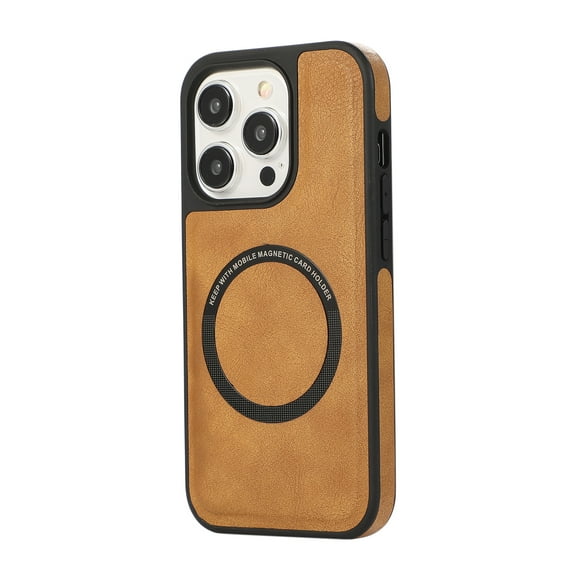 ELEHOLD for iPhone 12 Pro / 12 6.1" Premium PU Leather Case,Slim Thin Lightweight Skin-Friendly Strong Magnetic Compatible with Mag Safe Anti-Scratch Shockproof Case for iPhone 12 Pro / 12,brown