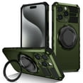 thumbnail image 1 of ELEHOLD for iPhone 12 Pro Max 6.7 Inch Magnetic Case [Compatible with MagSafe] Invisible Stand with Ring Kickstand,Military Grade Shockproof Full Protective Case,Darkgreen, 1 of 11