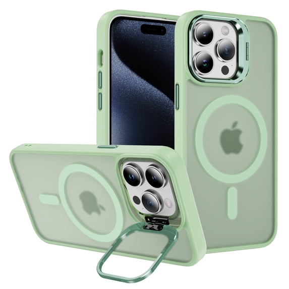 ELEHOLD for iPhone 12 Pro Max Case, with Kickstand, Magnetic Phone Case Compatible with MagSafe, Military-Grade Heavy Duty Protection Phone Case for iPhone 12 Pro Max,Lightgreen