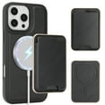 thumbnail image 1 of ELEHOLD For iPhone 12 Pro Max Case with Magnetic Detachab Card Holder, Faux Leather Shockproof Cover Anti-Scratch Slim Wireless Charging Wallet Case , Black, 1 of 11