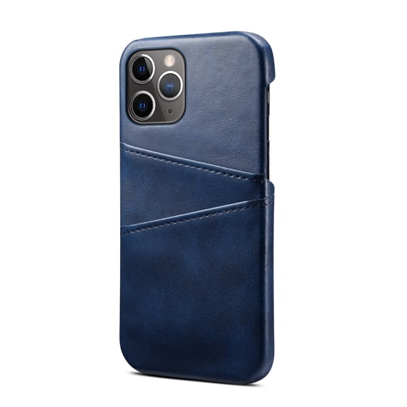 ELEHOLD for iPhone 12 Pro Max Case, iPhone 12 Pro Max Wallet Case with Credit Card Holder, Slim PU Leather Hard Card Pocket Back Cover Shockproof Protective Case,Blue