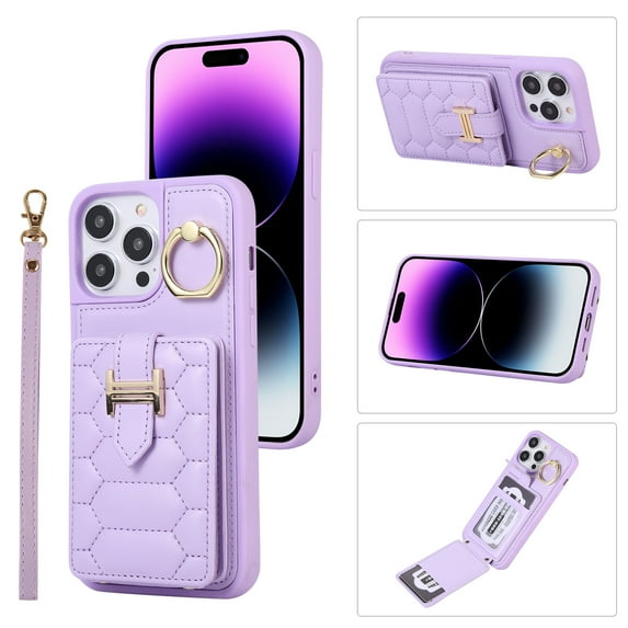 ELEHOLD for iPhone 12 Pro Max Crossbody Wallet Case with Card Holder Soft PU Leather Shockproof Protective Cover with Shoulder Strap for Women Girls for iPhone 12 Pro Max,purple