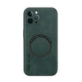 thumbnail image 1 of ELEHOLD For iPhone 12 Pro Max Luxury Leather Magnetic Shockproof Case Slim Drop Protection Cover, Lens & Screen Protection, Compatible with Magsafe, Skin-Friendly, Green, 1 of 9