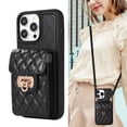 thumbnail image 1 of ELEHOLD for iPhone 12 Pro Max Wallet Case with Card Holder, PU Leather Shockproof Crossbody Case with Metal Snap Adjustable Strap Lanyard Compatible with iPhone 12 Pro Max,Black, 1 of 1