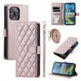 thumbnail image 1 of ELEHOLD for iPhone 12 Pro Max Wallet Crossbody Case PU Leather Cover with Card Slots Magnetic Clasp Kickstand Detachable Wriststrap Shoulder Strap Flip Shockpoof Cover,rosegold, 1 of 8
