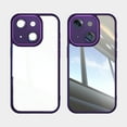 thumbnail image 1 of ELEHOLD for iPhone 13 Case,Camera Lens Protector Crystal Clear Non-Yellowing Shockproof Anti-Scratch Transparent Hard Back Slim Fit Case for iPhone 13,Darkpurple, 1 of 6