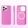 thumbnail image 1 of ELEHOLD for iPhone 13 Case,Compatible with MagSafe Colorful Anti-Scratch Soft Microfiber Lining Full Body Protective Shockproof Ultra Slim Phone Case for iPhone 13,Rose, 1 of 8