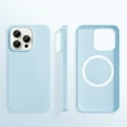 thumbnail image 1 of ELEHOLD for iPhone 13 Case,Compatible with MagSafe Colorful Anti-Scratch Soft Microfiber Lining Full Body Protective Shockproof Ultra Slim Phone Case for iPhone 13,Iceblue, 1 of 8