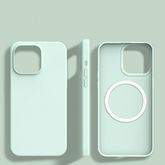 ELEHOLD for iPhone 13 Case,Compatible with MagSafe Colorful Anti-Scratch Soft Microfiber Lining Full Body Protective Shockproof Ultra Slim Phone Case for iPhone 13,Green