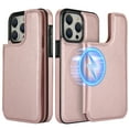 thumbnail image 1 of ELEHOLD for iPhone 13 Case with Magnetic Detachable Leather Card Slot Wallet 2-in-1 Multi-Functional Rugged Shockproof Wireless Charging Compatible Purse Case for iPhone 13,Rosegold, 1 of 8