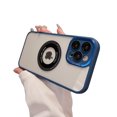 thumbnail image 1 of ELEHOLD for iPhone 13, Compatible with MagSafe Case,Slim Lightweight Anti-Scratch Shockproof Soft TPU Camera Lens Protector Acrylic Transparent Back Cover, darkblue, 1 of 7