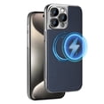 thumbnail image 1 of ELEHOLD for iPhone 13 Leather Magnetic Case Compatible with Mag Safe All-inclusive Lens Protection Matte Metal Bumper Frame Slim Fit Lightweight Anti-Scratch Protective Case,Blue, 1 of 9