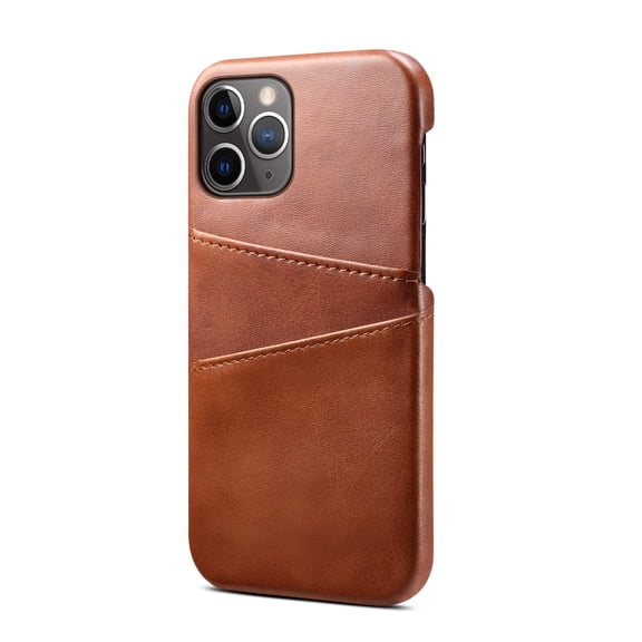 ELEHOLD for iPhone 13 Mini Case, iPhone 13 Mini Wallet Case with Credit Card Holder, Slim PU Leather Hard Card Pocket Back Cover Shockproof Protective Case,Brown
