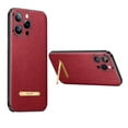 thumbnail image 1 of ELEHOLD for iPhone 13 Pro 2021 Case, Luxury Skin Feel PU Leather Hidden Bracket All-Inclusive Camera Lens Protecton Shockproof Hybird Slim Fit Case for iPhone 13 Pro 6.1 inch, Red, 1 of 6