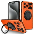 thumbnail image 1 of ELEHOLD for iPhone 13 Pro 6.1 Inch Magnetic Case [Compatible with MagSafe] Invisible Stand with Ring Kickstand,Military Grade Shockproof Full Protective Case,Orange, 1 of 11