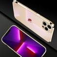 thumbnail image 1 of ELEHOLD for iPhone 13 Pro Aluminum Frame Metal Bumper Slim Hard Case, Metal Frame Armor Bumper Raised Edge Protection Anti-Drop No-Back Case for iPhone 13 Pro 6.1 inch 2021, Gold, 1 of 7