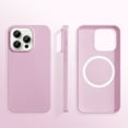 thumbnail image 1 of ELEHOLD for iPhone 13 Pro Case,Compatible with MagSafe Colorful Anti-Scratch Soft Microfiber Lining Full Body Protective Shockproof Ultra Slim Phone Case for iPhone 13 Pro,Cherrypink, 1 of 8
