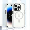 thumbnail image 1 of ELEHOLD for iPhone 13 Pro Clear Case Hybrid PC Back Transparent Anti-Yellowing Clear Support Wireless Charging Magnetic MagSafe Slim Shockproof Protective Case,white, 1 of 7