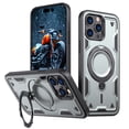 thumbnail image 1 of ELEHOLD For iPhone 13 Pro Ergonomic Design Military Grade Shockproof Protective Case Magnetic Ring Stand Rugged Cover, Non-Slip, Support Wireless Charging, Gray, 1 of 1