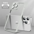 thumbnail image 1 of ELEHOLD for iPhone 13 Pro Max Bumper Frame (No Back) Built-in Camera Cover Slim Lightweight Soft TPU+PC Bumper Frame Cover Backless Shockproof Heavy Duty Protection Excellent Heat Dissipation,white, 1 of 7