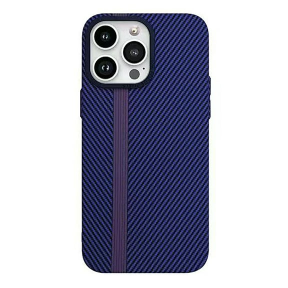 ELEHOLD for iPhone 13 Pro Max Case Carbon Fiber Texture Slim Fit Lightweight Hard PC Back Shockproof Anti-Scratch Protective Cover for iPhone 13 Pro Max,navyblue