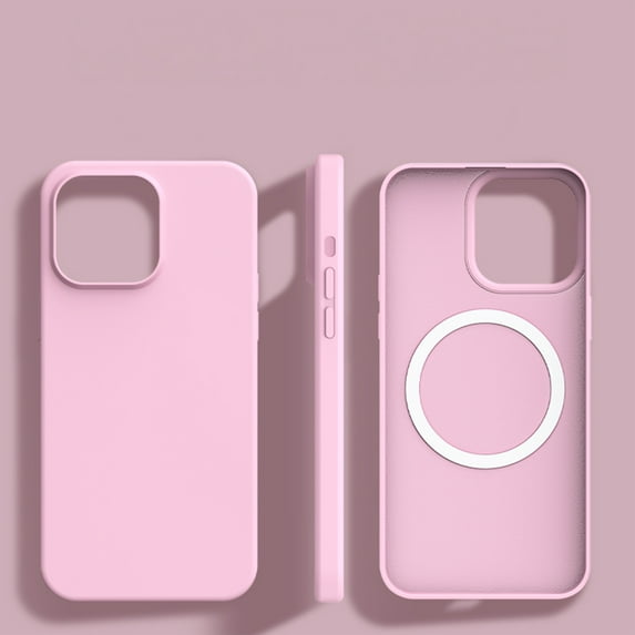 ELEHOLD for iPhone 13 Pro Max Case,Compatible with MagSafe Colorful Anti-Scratch Soft Microfiber Lining Full Body Protective Shockproof Ultra Slim Phone Case for iPhone 13 Pro Max,Pink