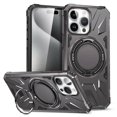 thumbnail image 1 of ELEHOLD for iPhone 13 Pro Max Case Heavy Duty Rugged Cover with 360° Rotation Foldable Ring Kickstand Support Magnetic Car Mount MagSafe Charging Compatible Shockproof Protective Case,gray, 1 of 8