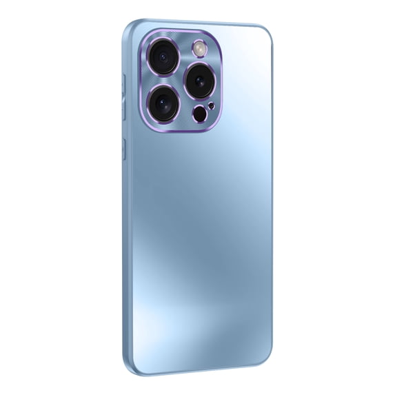 ELEHOLD for iPhone 13 Pro Max Case, Rugged Electroplated Matte Acrylic Ultra-Thin Frosted Shock-Absorbent Protective Phone Case with Camera Protection for iPhone 13 Pro Max,Blue