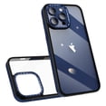 thumbnail image 1 of ELEHOLD for iPhone 13 Pro Max Case Transparent Crystal Clear Back Case Carbon Fiber Texture Bumper Shockproof Protective Slim Anti-Yellowing Cover for iPhone 13 Pro Max,blue, 1 of 7