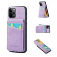 thumbnail image 1 of ELEHOLD for iPhone 13 Pro Max Leather Wallet Case with Card Slots Magnetic Button Kickstand Function Full Body Protective Shockproof Cover for iPhone 13 Pro Max 6.7",Purple, 1 of 8