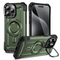 thumbnail image 1 of ELEHOLD for iPhone 13 Pro Max Pro Case, Compatible with Mag safe Accessories, Strong Magnetic Military-Grade Drop Protection Invisible Kickstand Shockproof Protective Phone Case,Armygreen, 1 of 7