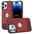 thumbnail image 1 of ELEHOLD for iPhone 13 Pro Max Slim Leather Case Luxury Premium PU Leather Logo View Window All Round Shockproof Protection Anti-Fingerprint Non-Slip Lightweight Case,red, 1 of 7