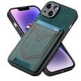 thumbnail image 1 of ELEHOLD for iPhone 13 Pro Max, Wallet Phone Case,Slim Leather Shockproof Lens Protector with Card Slot Anti-Scratch Case Cover,Support Magnetic Car Mount, green, 1 of 8