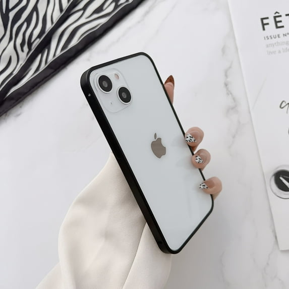 ELEHOLD for iPhone 13 Pro Metal Bumper Case, Frosting Matte Metal Frame Case Soft TPU Inner Support Wireless Charging Non-Slip Slim Case for iPhone 13 Pro, Black