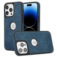 thumbnail image 1 of ELEHOLD for iPhone 13 Pro Slim Leather Case Luxury Premium PU Leather Logo View Window All Round Shockproof Protection Anti-Fingerprint Non-Slip Lightweight Case,blue, 1 of 7