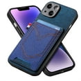 thumbnail image 1 of ELEHOLD for iPhone 13 Pro, Wallet Phone Case,Slim Leather Shockproof Lens Protector with Card Slot Anti-Scratch Case Cover,Support Magnetic Car Mount, blue, 1 of 8