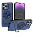 thumbnail image 1 of ELEHOLD for iPhone 14 Case Carbon Fiber Texture Slim Thin Lightweight Strong Magnetic Compatible with Mag Safe Invisible Kickstand Shockproof Protective Case,blue, 1 of 7